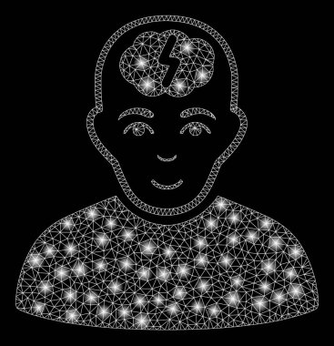 Parlama Noktalar ile Parlayan Mesh 2d Clever Boy