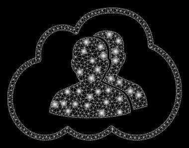 Flare Spotlar ile Flare Mesh Ağ Bulut Topluluğu