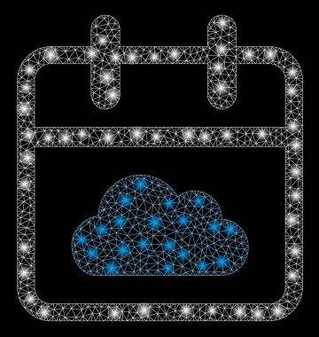 Flare Mesh Ağ Bulutlu Gün Flare Spotlar ile