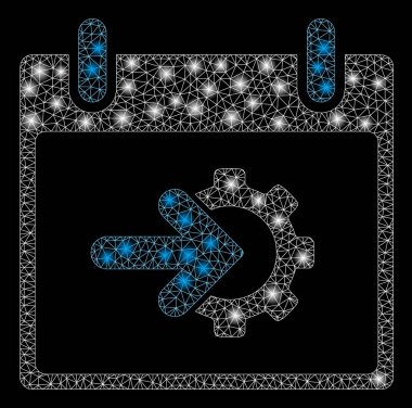 Flare Mesh Ağ Dişli Entegrasyon Takvim Günü Flare Spotlar ile