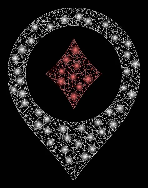 Işık Lekeleri ile Parlayan Mesh 2d Casino Harita Pointer