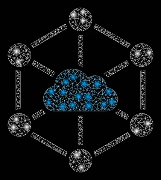 Flare Mesh 2d Bulut Bağlantıları Parlama Noktalar ile