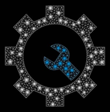 Flare Spotlar ile parlak Mesh karkas servis araçları