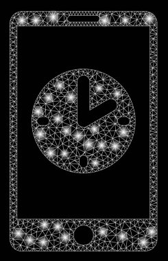 Parlama spotları ile parlak Mesh karkas mobil zaman