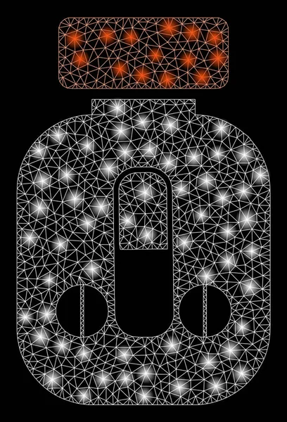 Flare Spotlu Parlak Örgü Tel Çerçeve Erkek Tıbbı