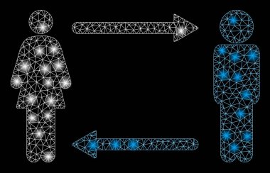 Flare Mesh Karkas Erkek Değişim Kadın Flare Noktalar ile