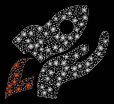 Flare Mesh Karkas Manuel Roket Fırlatma Parlama Noktalar ile