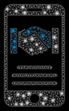 Flare Mesh Karkas Mobil Anlaşma El Sıkışma Parlama Noktalar ile