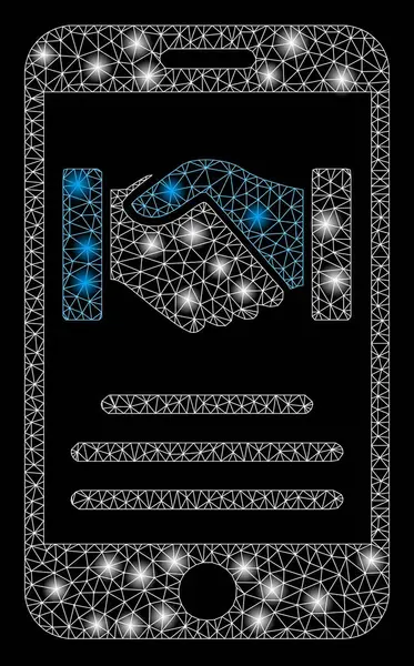 Flare Mesh Karkas Mobil Anlaşma El Sıkışma Parlama Noktalar ile