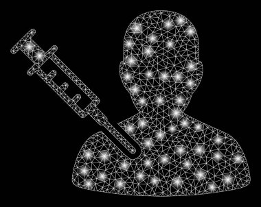 Işık Lekeleri ile Parlayan Mesh 2d Man Aşısı