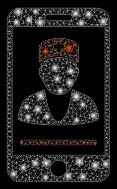 Flare Örgü Tel Çerçeve Mobil Doktor Flare Spotlar ile