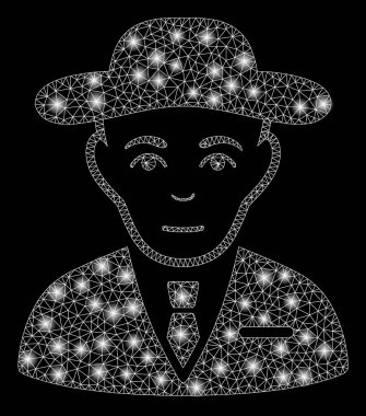 Flare Örgü Tel Çerçeve Gizli Servis Ajanı Parlama Noktalar ile