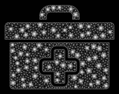 Flare Spotlar ile parlayan Mesh karkas tıbbi araçlar kutusu