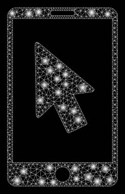 Işık Spotlar ile parlak Mesh karkas mobil ok Işaretçisi