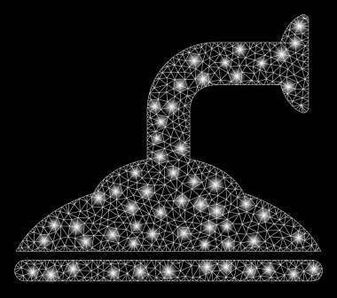 Işık Lekeleri ile Parlayan Örgü 2d Duş Başlığı