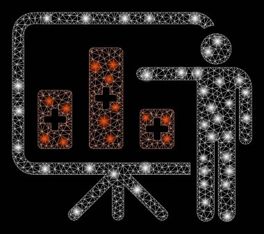 Flare kafes tel çerçeve tıbbi kamu raporu flare Spotlar ile