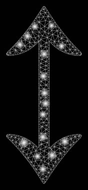 Flare Spotlar ile dikey parlayan mesh ağ takas