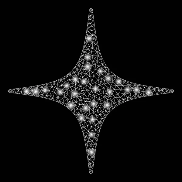 Flare Spotlu Fişek Kafes Tel Çerçeve Yıldızı