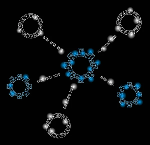 Parlama spotları ile parlayan kafes tel çerçeve servis Ilişkileri