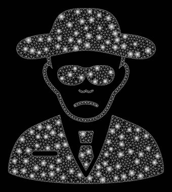 Parlama spotları ile parlak Mesh karkas güvenlik ajanı