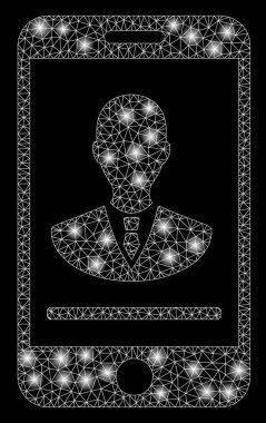 Parlayan kafes ağ mobil yönetici flare Spotlar ile temas