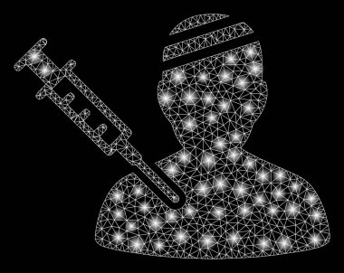 Flare kafes tel çerçeve hasta aşılama flare Spotlar ile