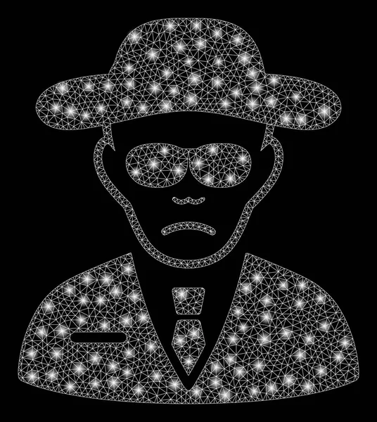 Parlama spotları ile parlak Mesh karkas güvenlik ajanı