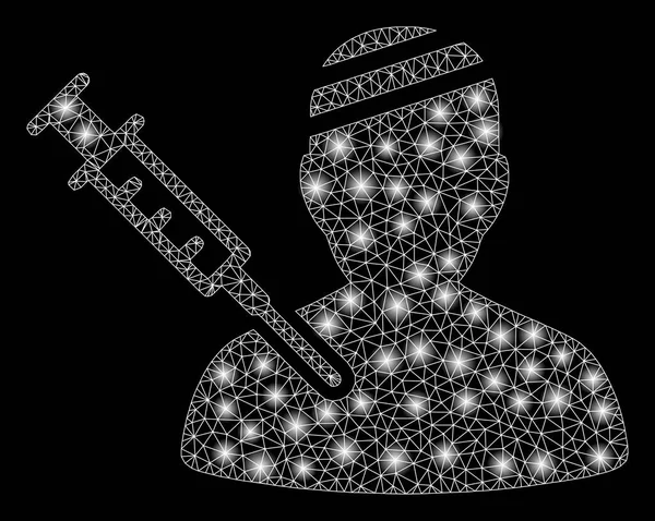 Flare kafes tel çerçeve hasta aşılama flare Spotlar ile