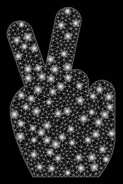 Flaş Spotlar ile parlak Mesh 2D zafer jest