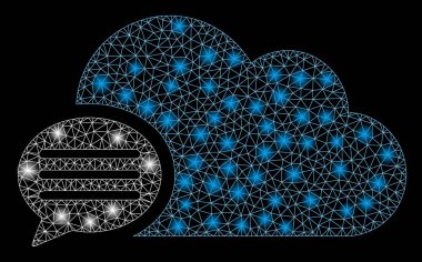 Işık spotları ile flare Mesh tel çerçeve mesajı