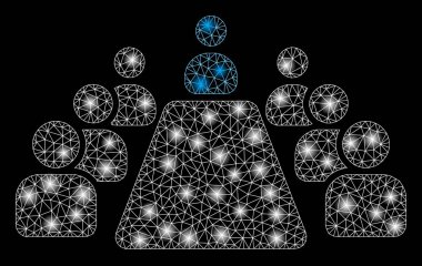 Flare Spotlar ile flare Mesh tel çerçeve Ofis toplantısı