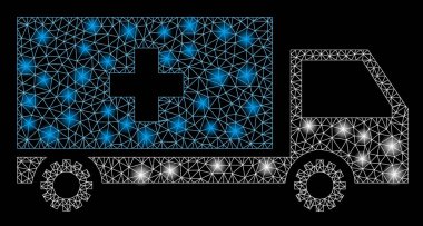 Flare Spotlar ile flare Mesh tel çerçeve servis araba