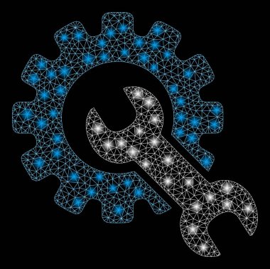 Flare Spotlar ile flare Mesh tel çerçeve servis araçları