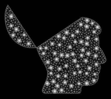 Flare Mesh Karkas Açık Zihin Parlama Noktalar ile