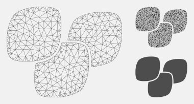 Tıbbi Tabletler Vektör Örgü 2d Model ve Üçgen Mozaik Simgesi