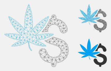 Esrar Iş vektör mesh ağ modeli ve üçgen mozaik simge