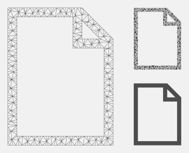Yeni dosya vektör Mesh karkas model ve üçgen mozaik simge