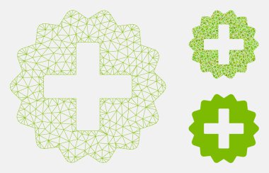 Yeni vektör Mesh karkas modeli ve üçgen mozaik simgesi