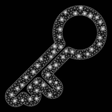 Parlama spotları ile parlak kafes tel çerçeve anahtarı