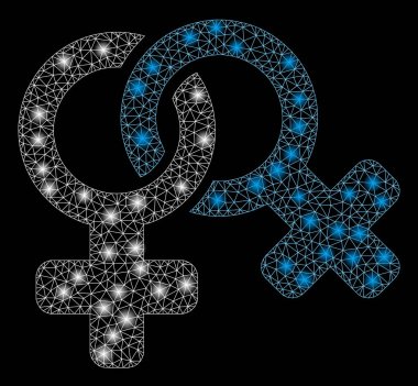 Flare kafes tel çerçeve Lesbi sembolü flare Spotlar ile