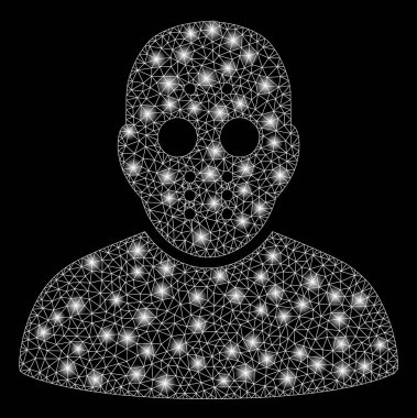 Parlama Spotlar ile parlak mesh ağ maniac