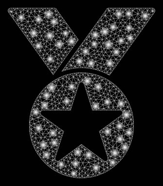 Flare Spotlar ile flare Mesh tel çerçeve Madalyası