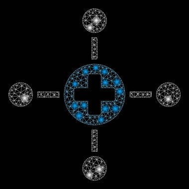 Flare Spotlar ile flare Mesh tel çerçeve Tıp Merkezi