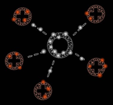 Flare Mesh karkas flare Spotlar ile tıbbi bağlantılar