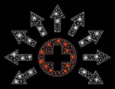 Flare Mesh karkas flare Spotlar ile tıbbi dağıtım