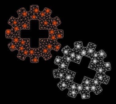 Flare Mesh 2D tıbbi Gears flare Spotlar ile