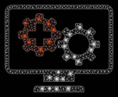 Flare kafes tel çerçeve tıbbi proses dişli Izleme flare Spotlar ile