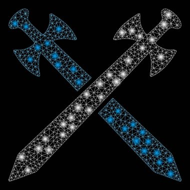 Flare Spotlar ile flare Mesh 2D Ortaçağ Swords