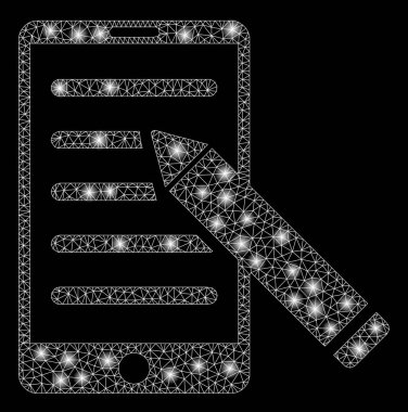 Işık Spotlar ile flare mesh ağ mobil düzenleme kalem