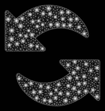 Parlama spotları ile parlayan kafes tel çerçeve yenileme